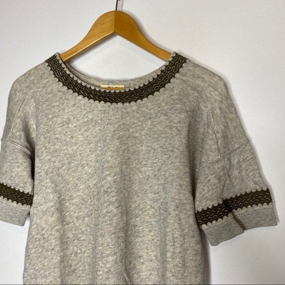 Madewell Crosswave Embroidered Grey Sweatshirt womens size small - Picture 7 of 9